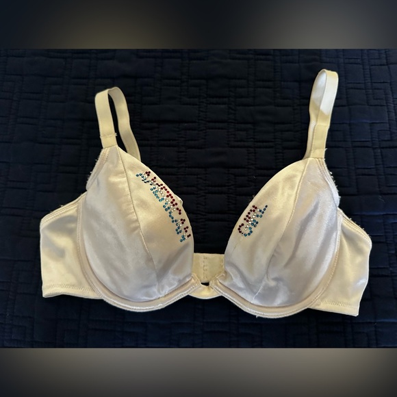 Victoria’s Secret Rhinestoned Personalized Set of Two Bras- Blue & White -SZ 32B - Picture 7 of 15